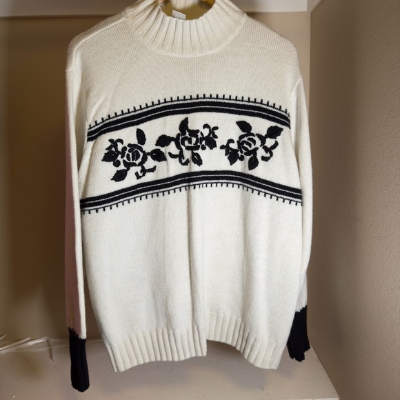 Evan Picone Turtle Long Sleeve Sweater Ivory Women's Plus Size 3X Womens Top - Picture 1 of 7